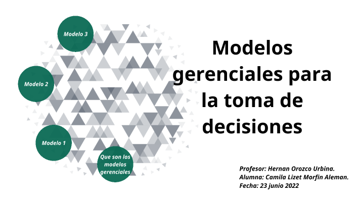 Modelos gerenciales de toma de decisiones by CAMILITA MORFIN on Prezi