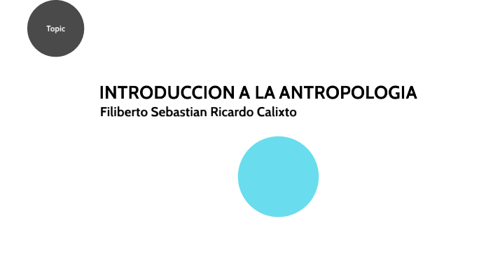 INTRODUCCION A LA ANTROPOLOGIA by Filiberto Sebastian Ricardo Calixto ...