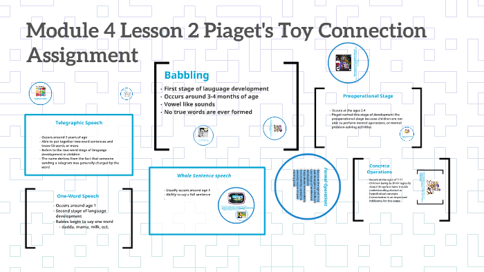 Module 4 Lesson 2 Piaget s Toy Connection Assignment by Erika