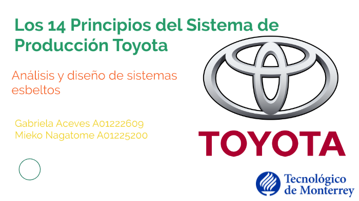 Los 14 principios del sistema de producción Toyota by mieko nagatome on