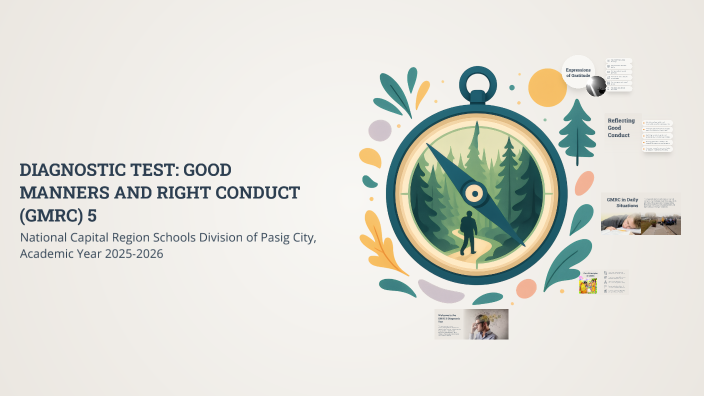 DIAGNOSTIC TEST: GOOD MANNERS AND RIGHT CONDUCT (GMRC) 5 by Rhiel Laid ...