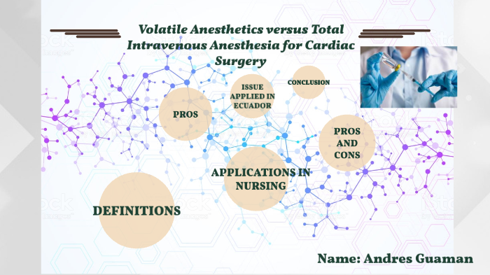 Volatile Anesthetics versus Total Intravenous Anesthesia for Cardiac 