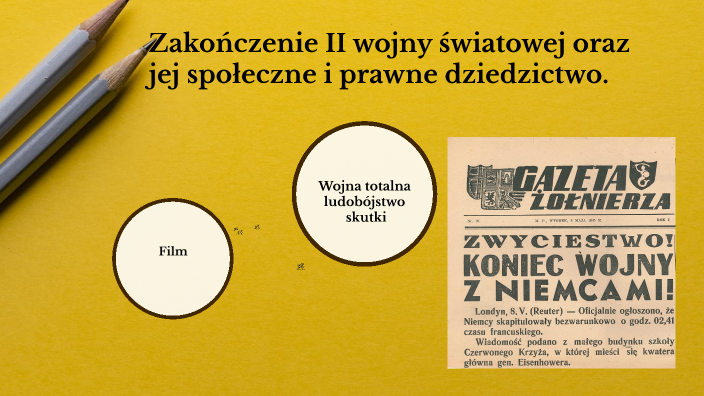 Zakończenie II wojny światowej oraz jej społeczne i prawne dziedzictwo