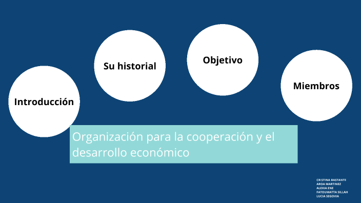 Organización Para La Cooperación Y El Desarrollo Economico By Lucia ...