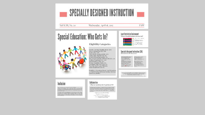 SPECIALLY DESIGNED INSTRUCTION By Melissa Mitchell