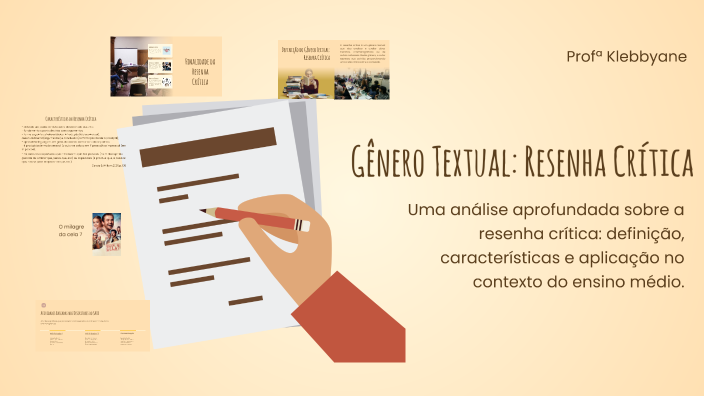 Gênero Textual: Resenha Crítica by klebbyane coelho on Prezi