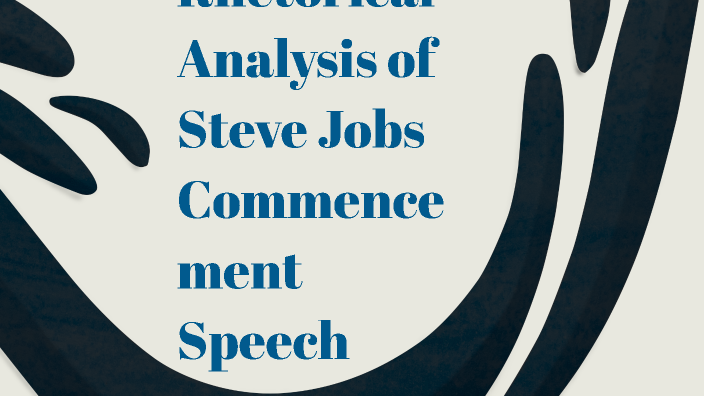 rhetorical devices used in steve jobs commencement speech