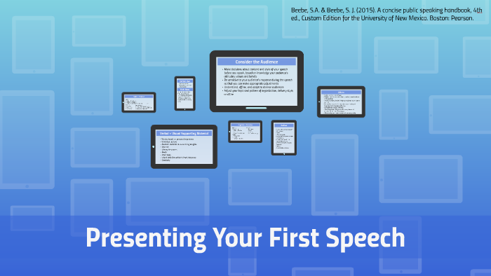 presenting your first speech