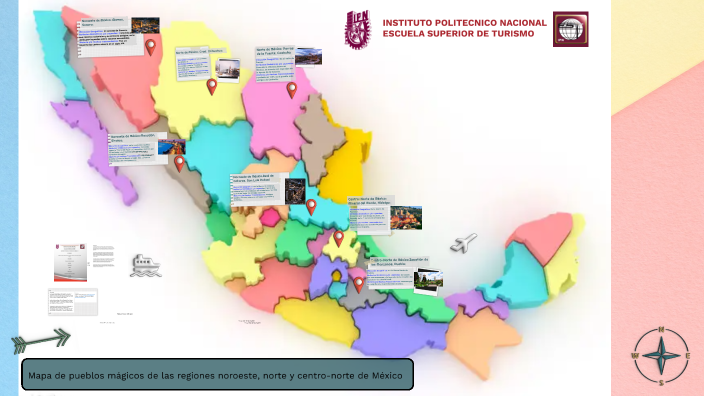 Mapa de pueblos mágicos de las regiones noroeste, norte y centro-norte ...