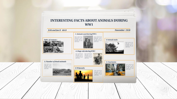 INTERESTING FACTS ABOUT ANIMALS DURING WW1 by Jan Rosés on Prezi