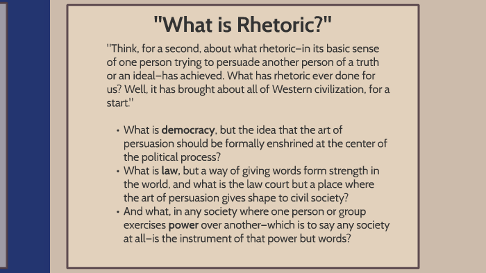 What is store rhetoric