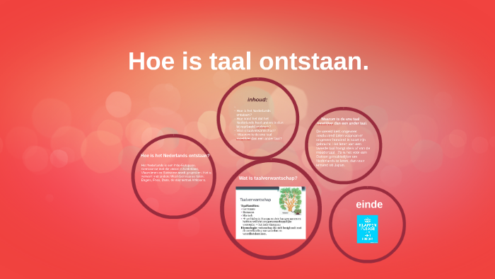 Hoe is taal ontstaan. by yassine Kanaa on Prezi