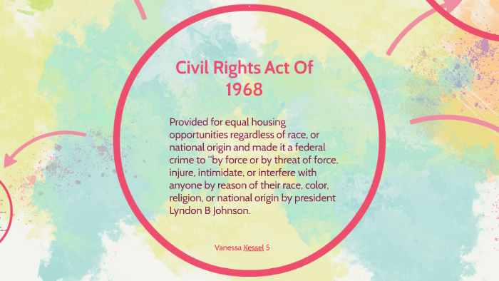 What Was The Civil Rights Act Of 1968 Quizlet