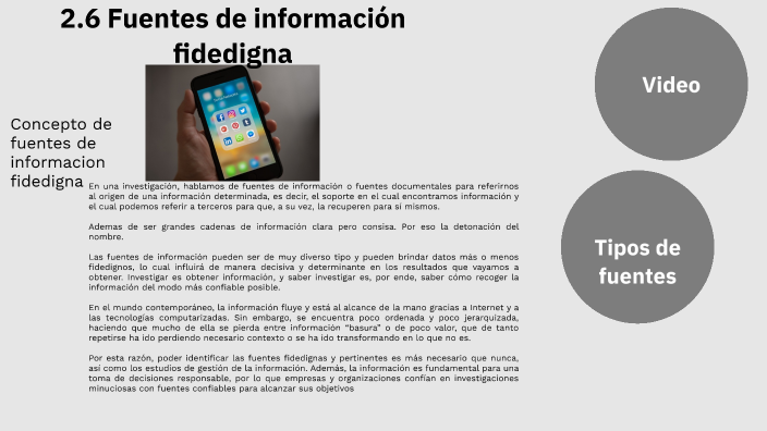 2.6 Fuentes de información fidedigna by José Ricardo Pérez Morán on Prezi