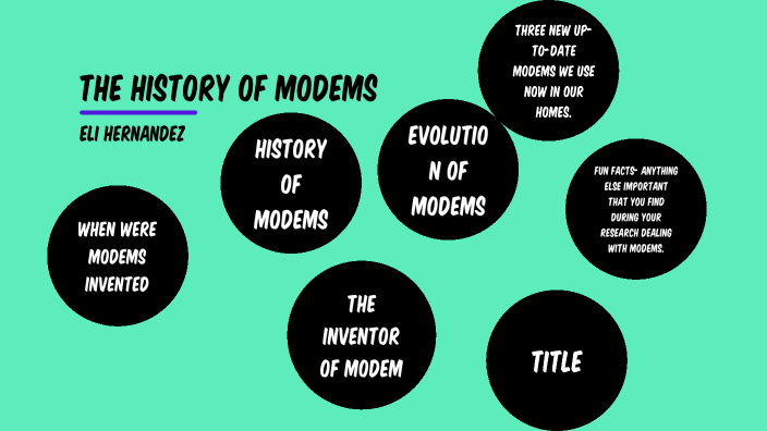 Modem Histroy The history of modem by Eli Hernandez-Santiago on Prezi