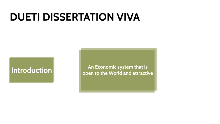 dissertation and viva