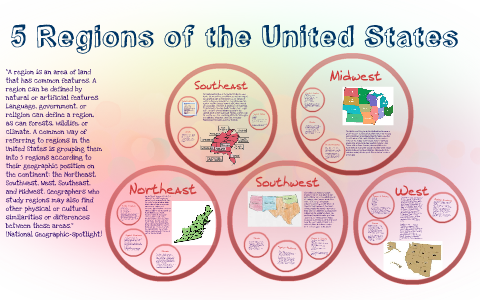 5 Regions of the United States by on Prezi