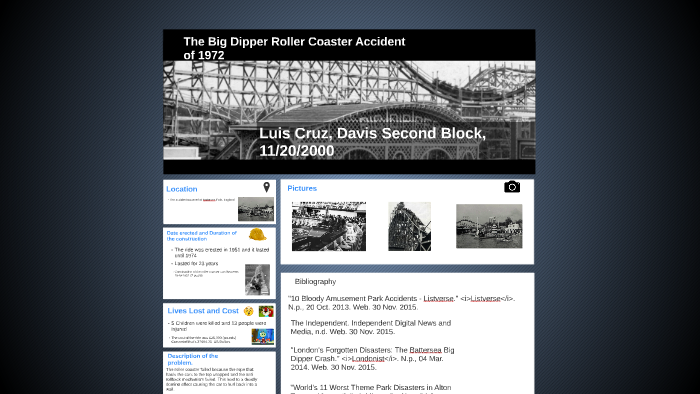 The Big Dipper Roller Coaster Accident 1972 by Luis Cruz on Prezi