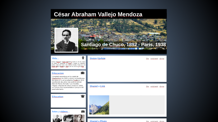 Cesar Abraham Vallejo Mendoza By Hilbe Santos Rojas Salazar On Prezi Next