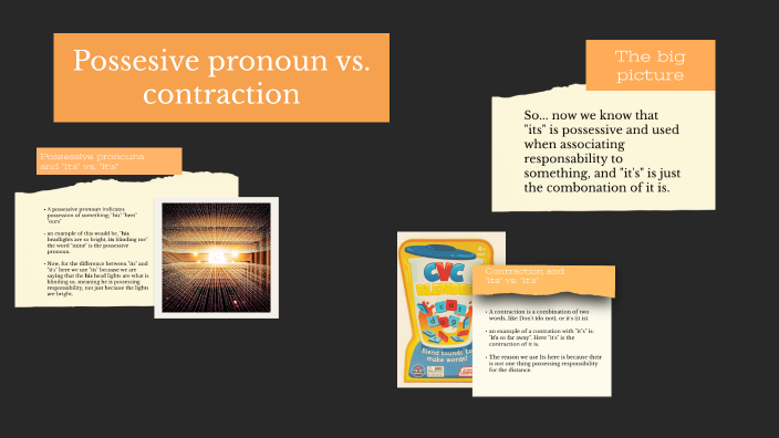Possesive pronoun vs. contraction by amelia thul on Prezi