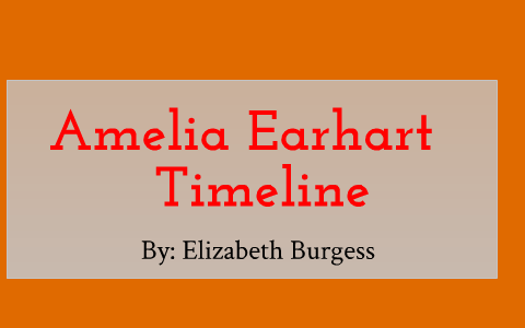 Amelia Earhart Timeline by Elizabeth Burgess