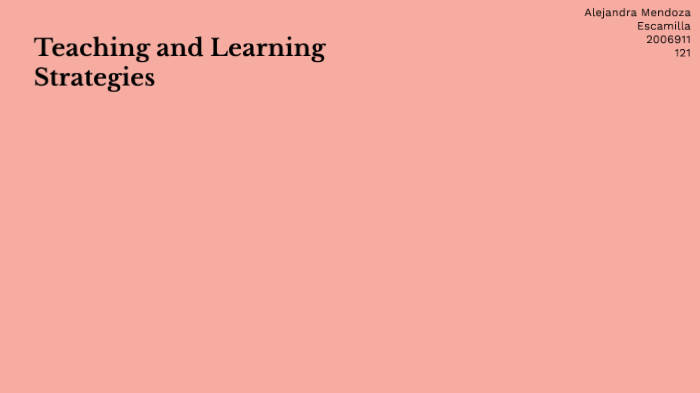 Teaching and learning strategies by Alejandra Mendoza on Prezi