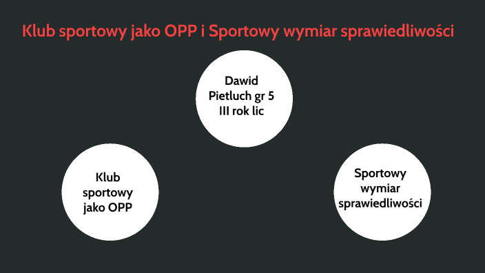 Klub sportowy jako OPP i Sportowy wymiar sprawiedliwości by Dawid ...