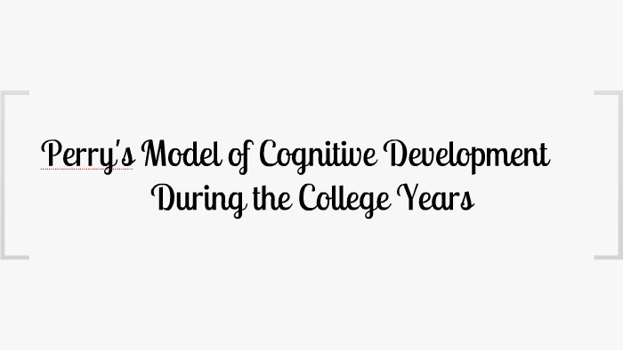 perry's theory of cognitive development stages