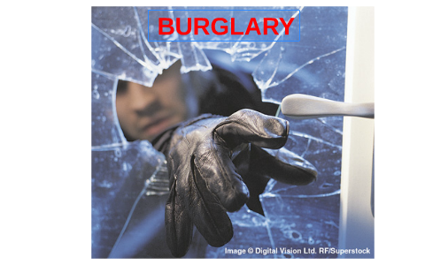 Word burglar comes from the German words burg, meaning “hous by