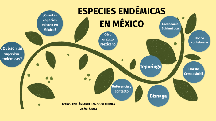 ESPECIES ENDÉMICAS EN MÉXICO by Fabián Arellano Valtierra on Prezi