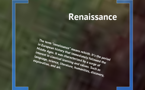 the term renaissance means