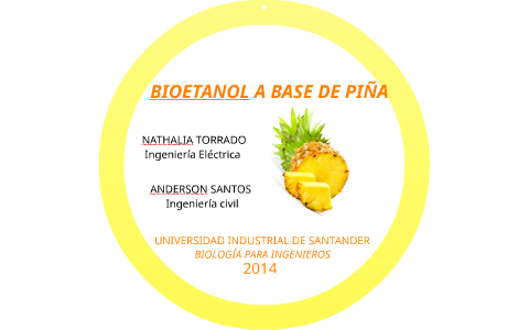 BIOETANOL A BASE DE PIÑA by Anderson F. Santos on Prezi