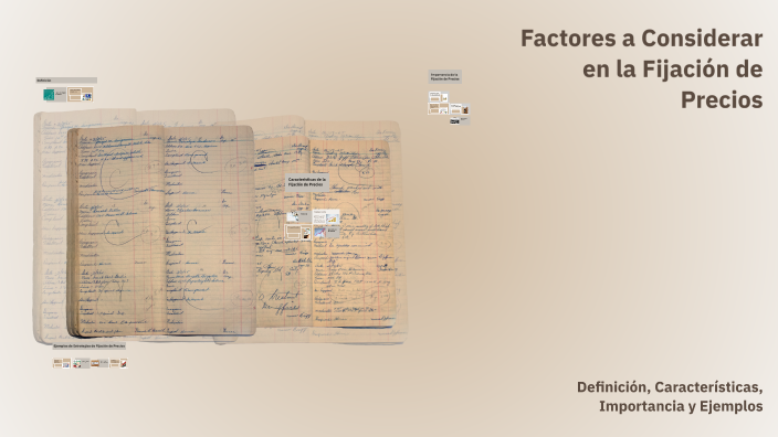 Factores A Considerar En La Fijación De Precios prezi.com