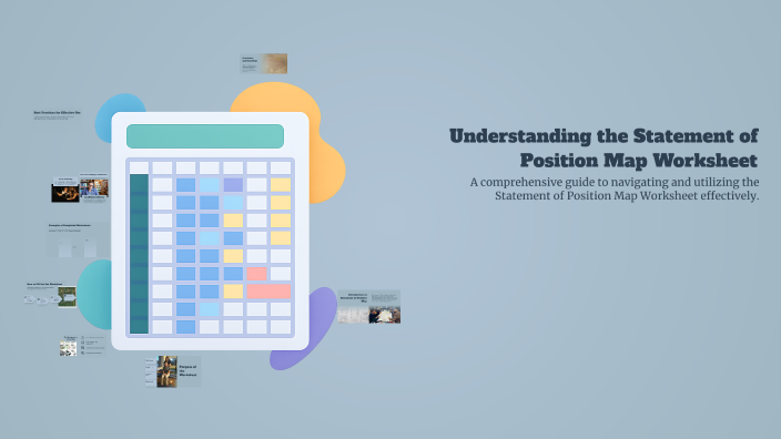 Statement Of Position Map Understanding the Statement of Position Map Worksheet by Lorena Zangre ...