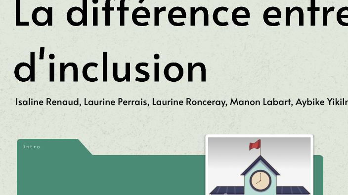 Integration Et Inclusion La différence entre le concept d’intégration et d’inclusion by Louise ...