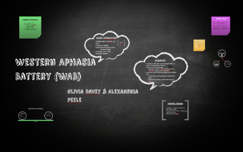 Wab R Western Aphasia Battery Description – TKEVTC