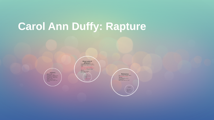 Carol Ann Duffy Whoever She Was
