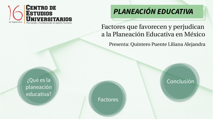 Factores Que Favorecen Y Perjudican A La Planeación Educativa En México By Liliana Quintero On Prezi 0836