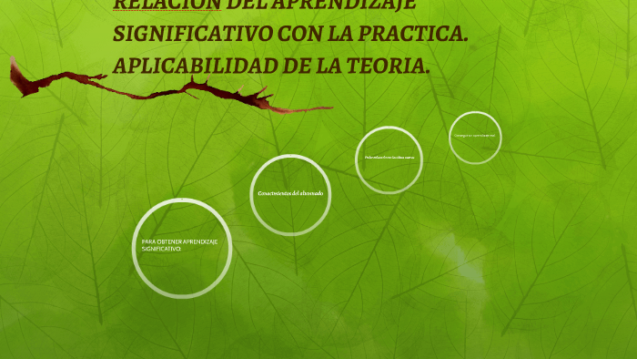 RELACION DEL APRENDIZAJE SIGNIFICATIVO CON LA PRACTICA by Carmen ...