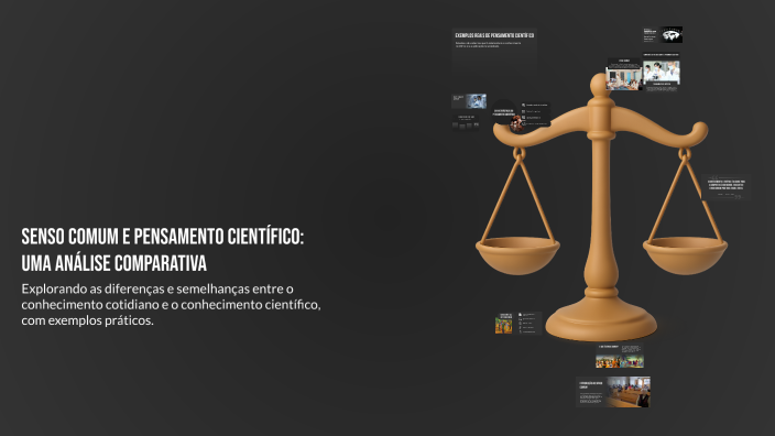 Senso Comum e Pensamento Científico: Uma Análise Comparativa by ...