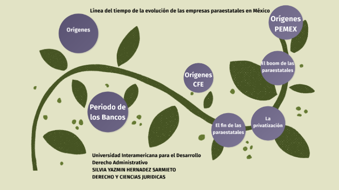 línea del tiempo de la evolución de las empresas paraestatales en