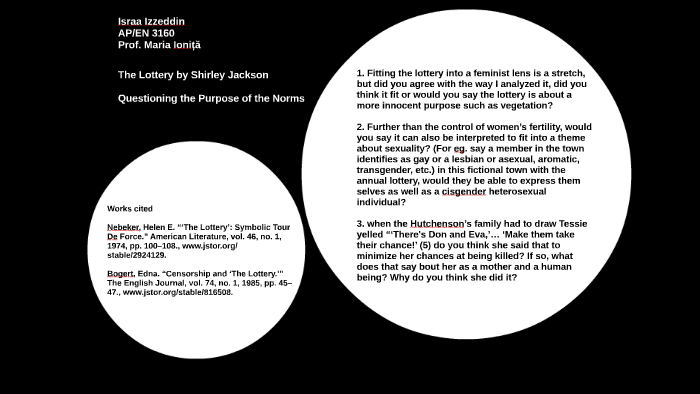 🎉 The lottery by shirley jackson purpose. Irony in the Story The