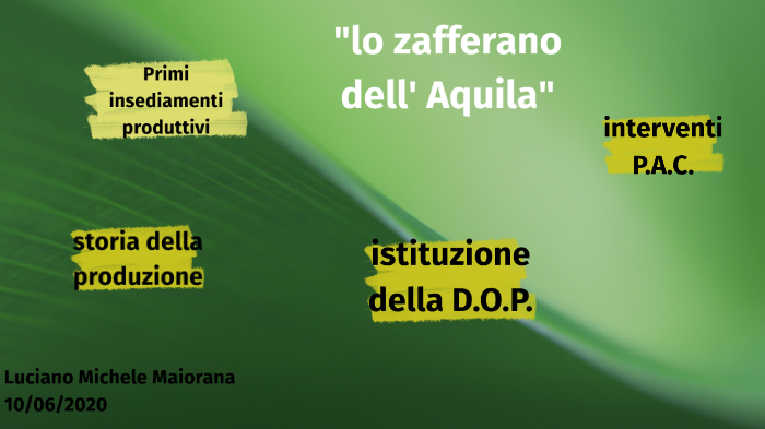 Lo zafferano dell Aquila documento d esame a cura di Luciano