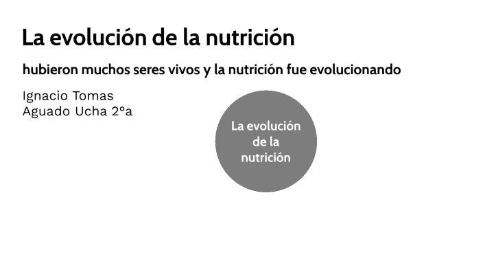 Trabajo Sobre La Evolución De La Nutrición By Ignacio Tomas Aguado Ucha 9648