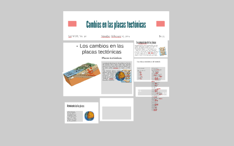 Cambios en las placas tectónicas by Valentina Quiroz on Prezi