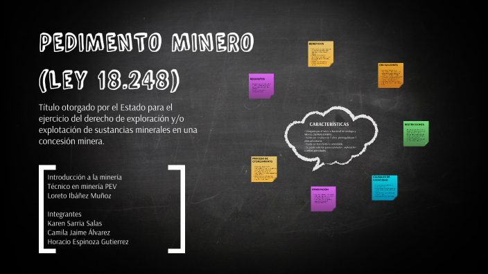 PEDIMENTO MINERO (Ley 18.248) by Horacio Espinoza Gutierrez