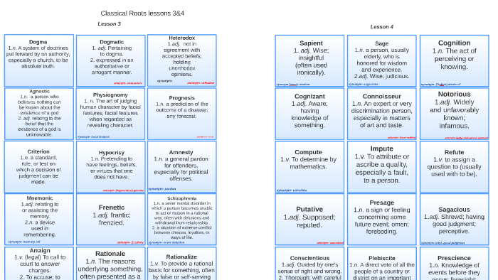 Classical Roots lessons 3 & 4 by Callie Messinger