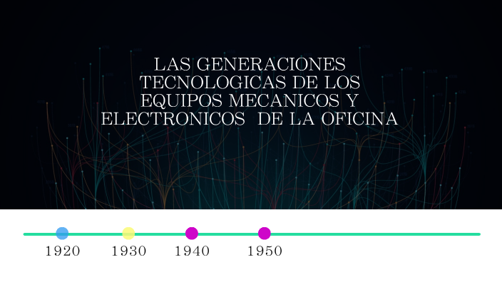 LAS GENERACIONES TECNOLÓGICAS DE LOS EQUIPOS MECÁNICOS Y ELECTRÓNICOS