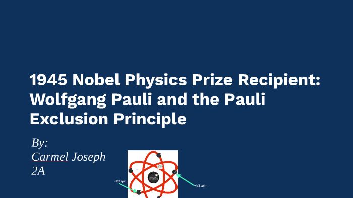 Wolfgang Pauli and the Pauli Exclusion Principle by carmel joseph on Prezi