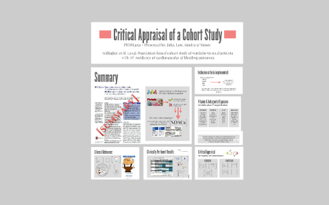 Critical Appraisal of a COHORT STUDY by Lois D on Prezi